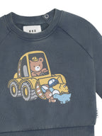 Digger Hux Sweatshirt - Washed Navy
