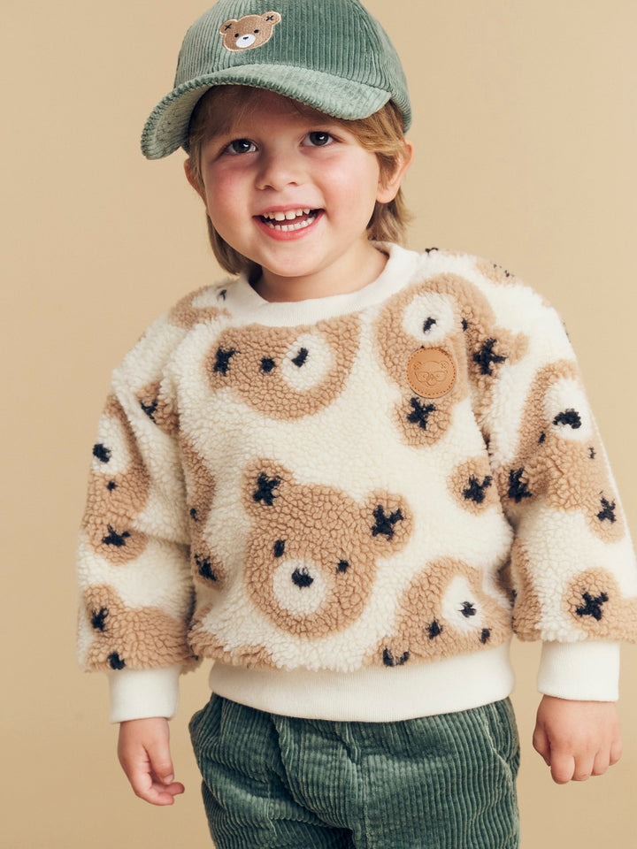 Huxbaby Huxbear Sherpa Sweatshirt - Natural