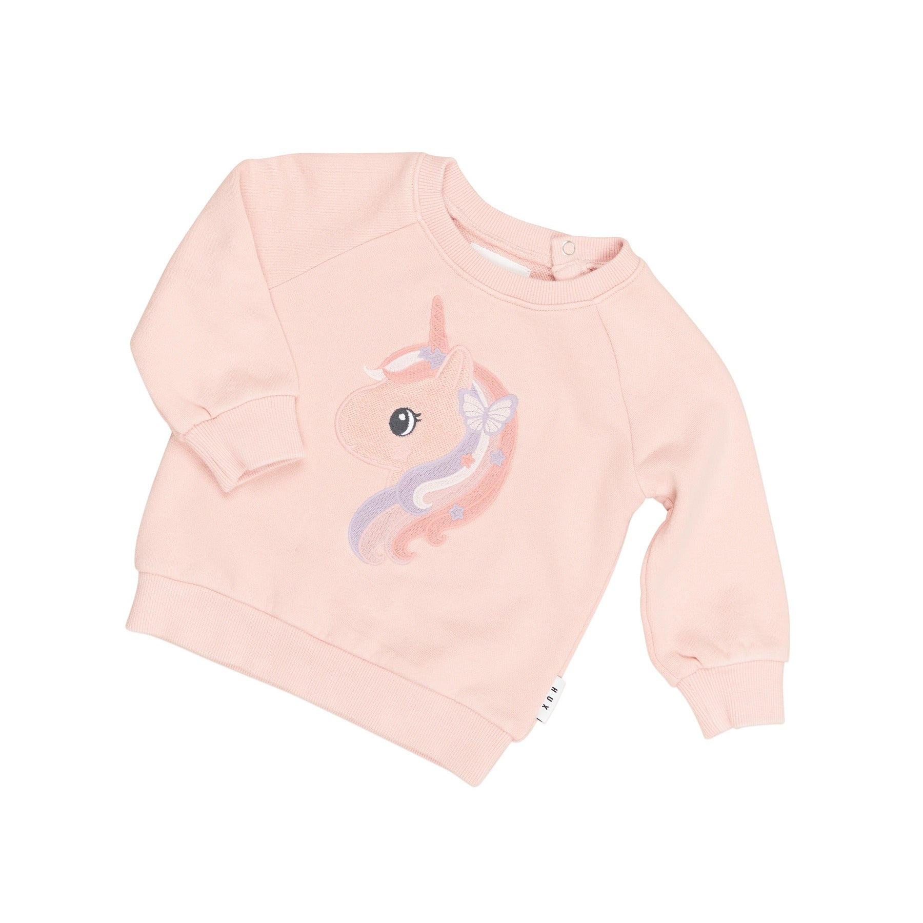 Huxbaby Mystic Unicorn Sweatshirt - Washed Rosebud