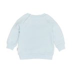 Furry Heart Bear Sweatshirt - Blue Misty