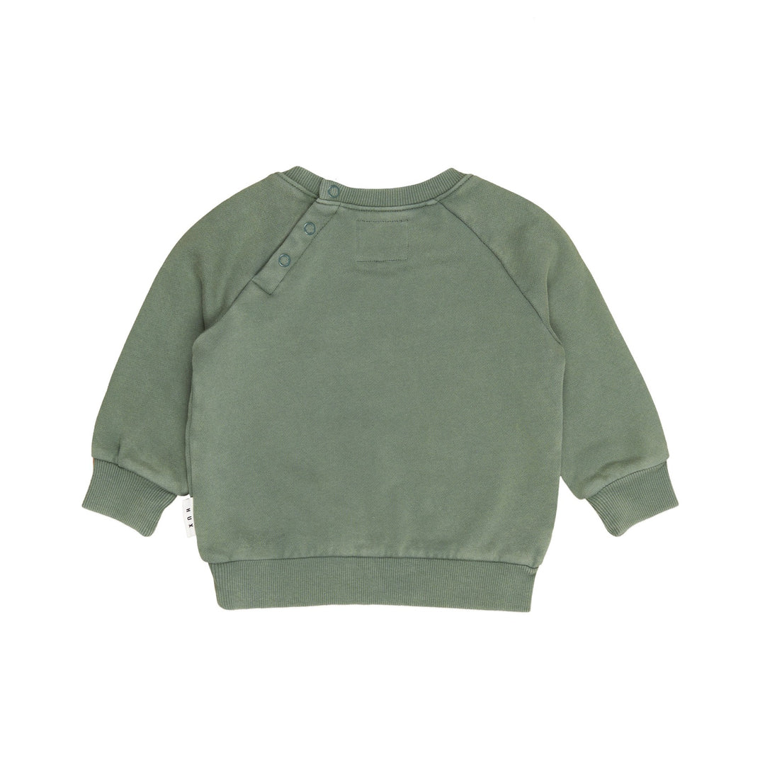 Huxbaby Dino Star Sweatshirt - Washed Green