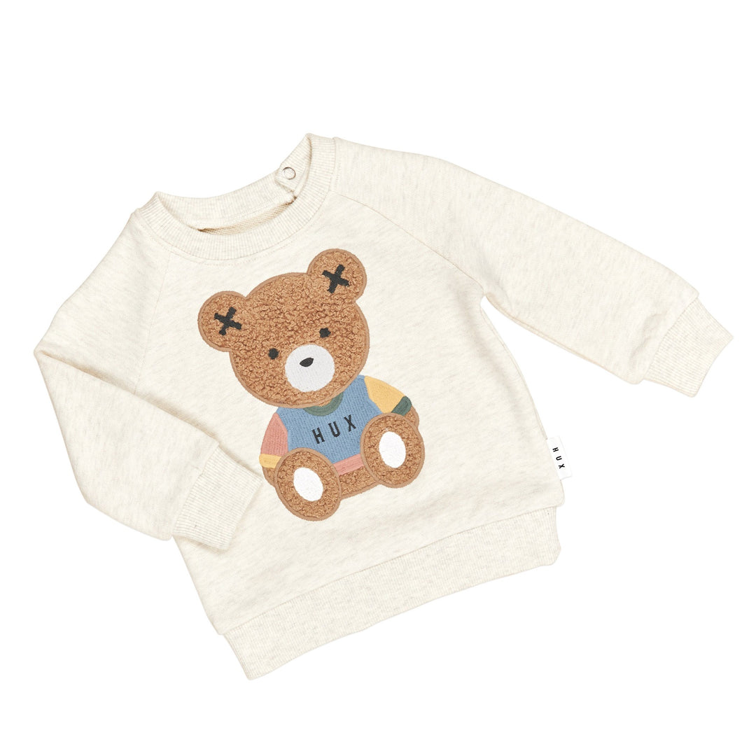 Huxbaby Teddy Hux Sweatshirt - Oat Marle