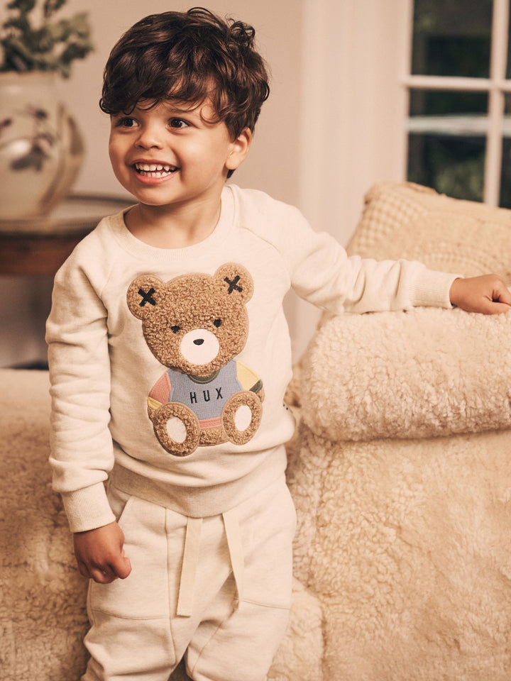 Huxbaby Teddy Hux Sweatshirt - Oat Marle