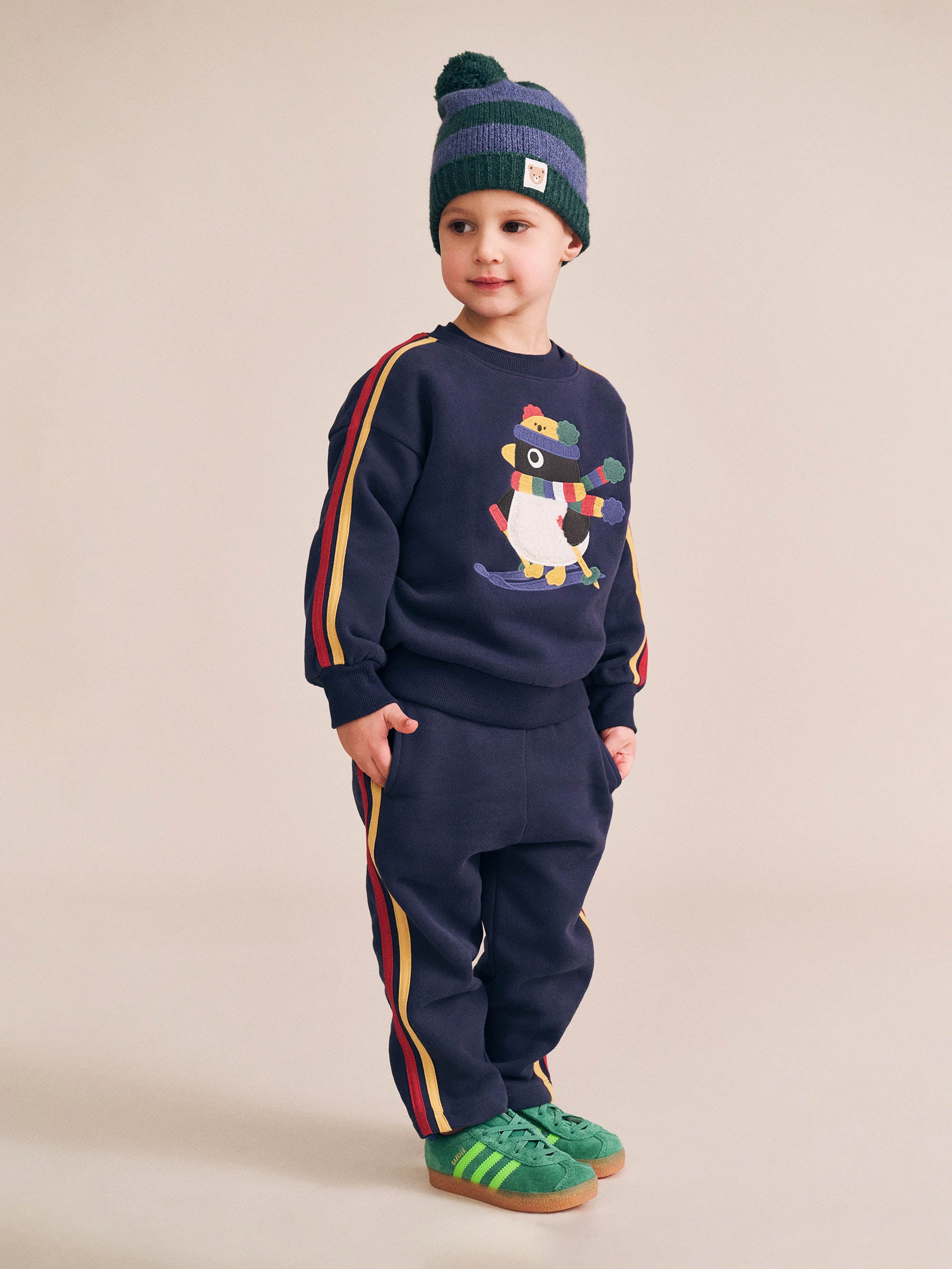 Ski Percy Stripe Drop Shoulder Sweatshirt