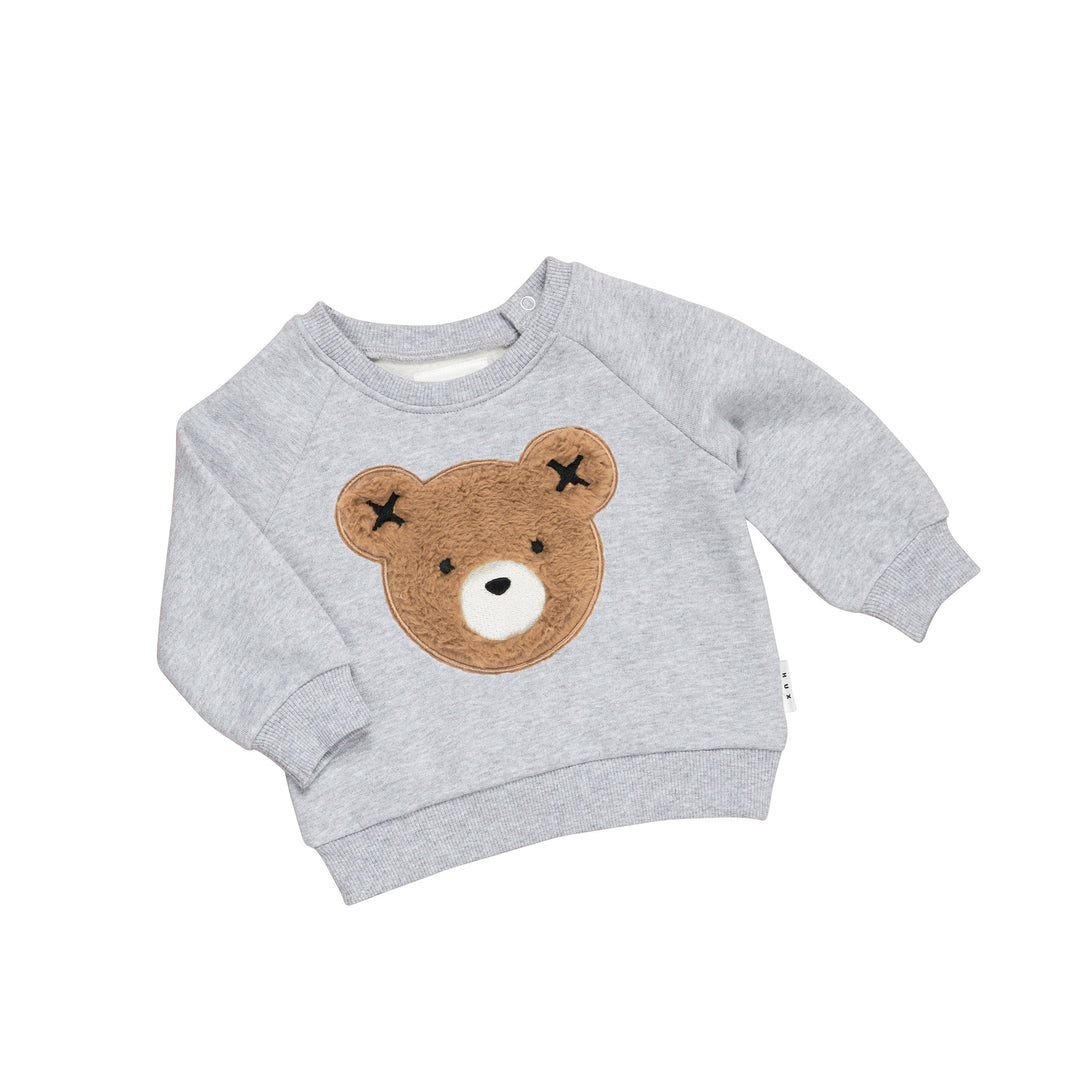 Huxbaby Fur Hux Sweatshirt - Light Grey Marle