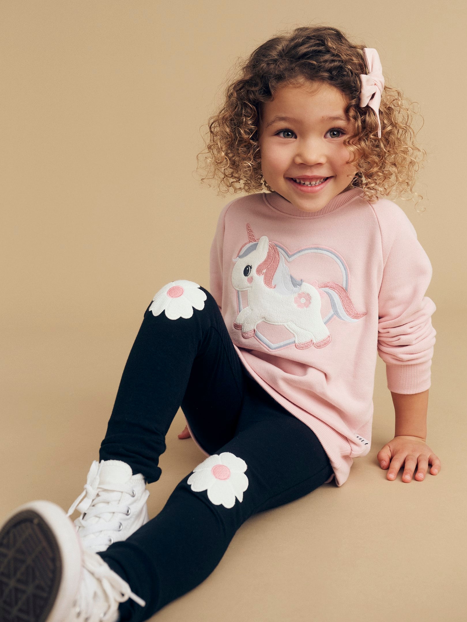 Huxbaby Unicorn Heart Sweatshirt - Pink Pearl