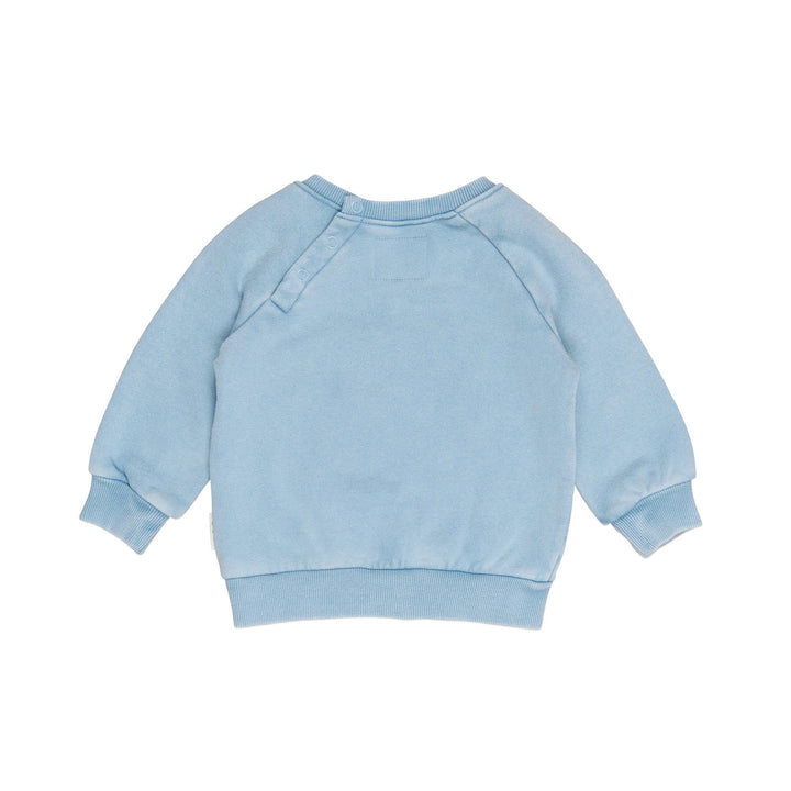 Huxbaby Scooter Monster Sweatshirt - Washed Blue