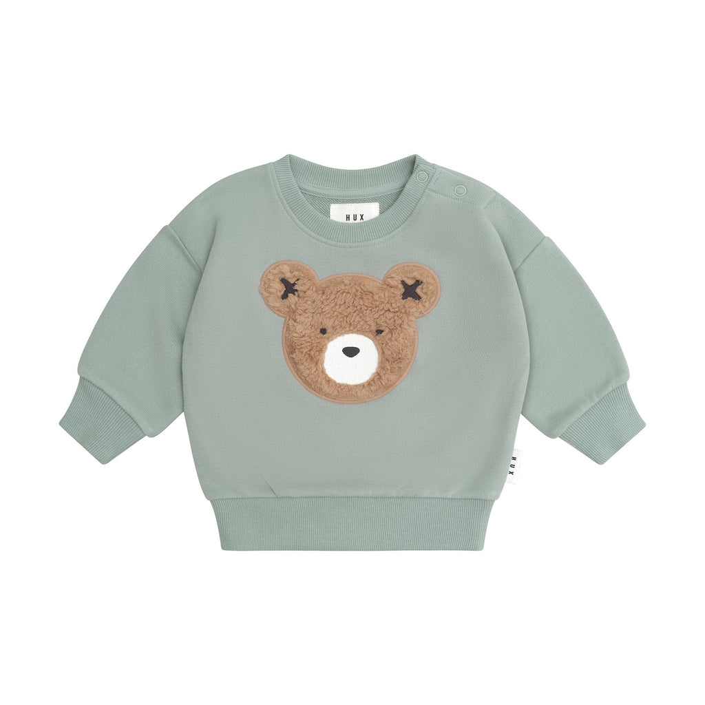 Furry Hux Sweatshirt Mineral Green
