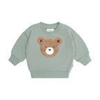 Furry Hux Sweatshirt Mineral Green