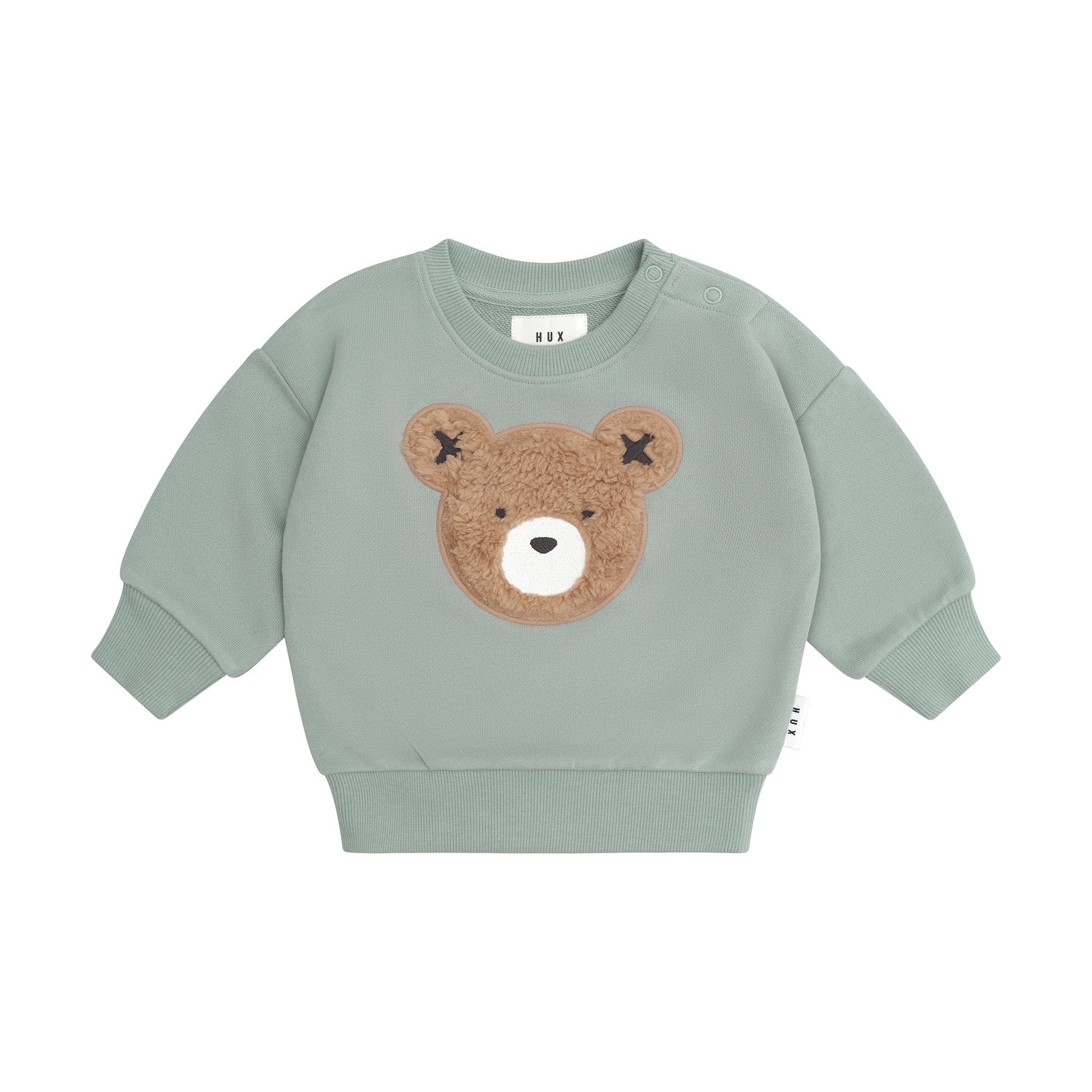 Furry Hux Sweatshirt Mineral Green