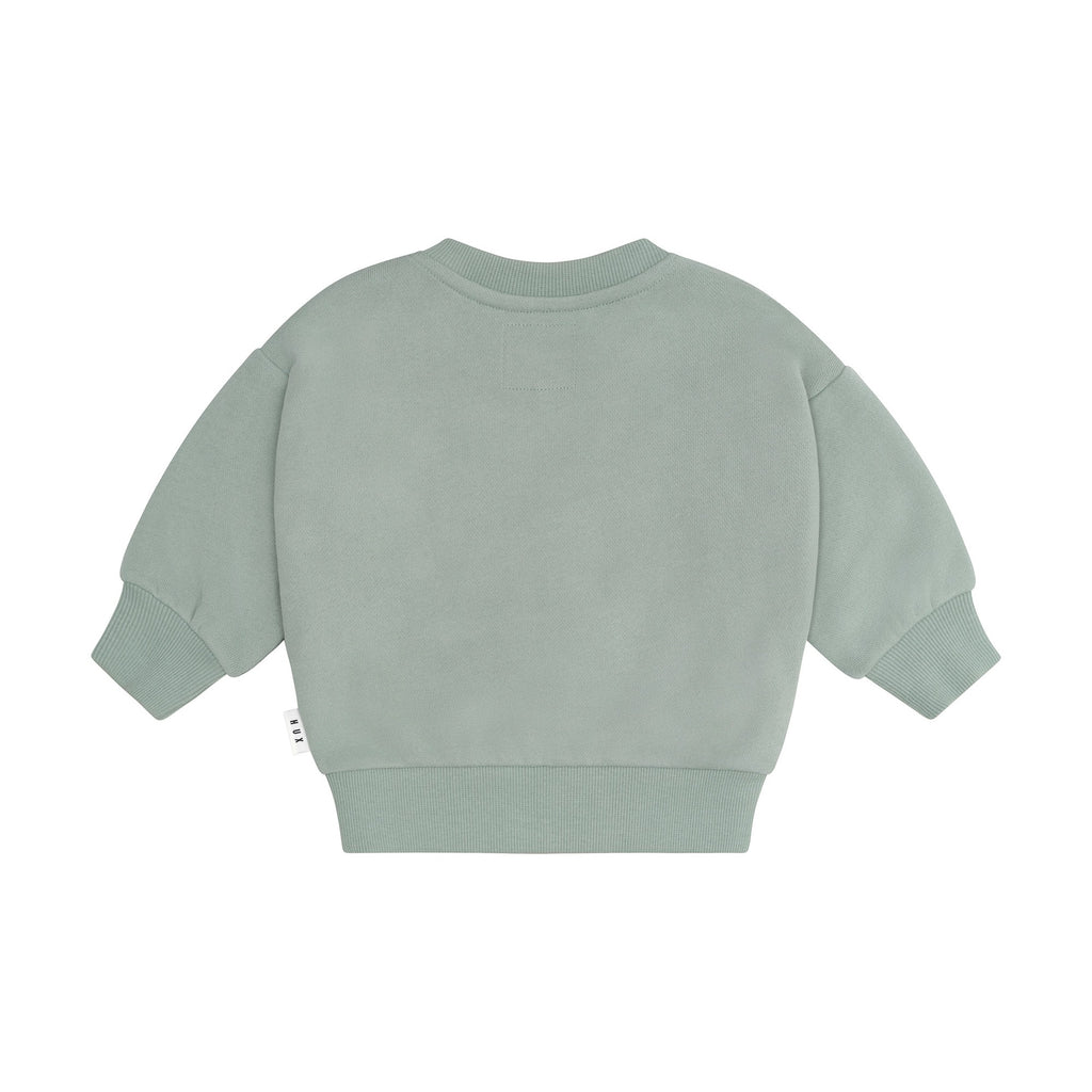 Furry Hux Sweatshirt Mineral Green