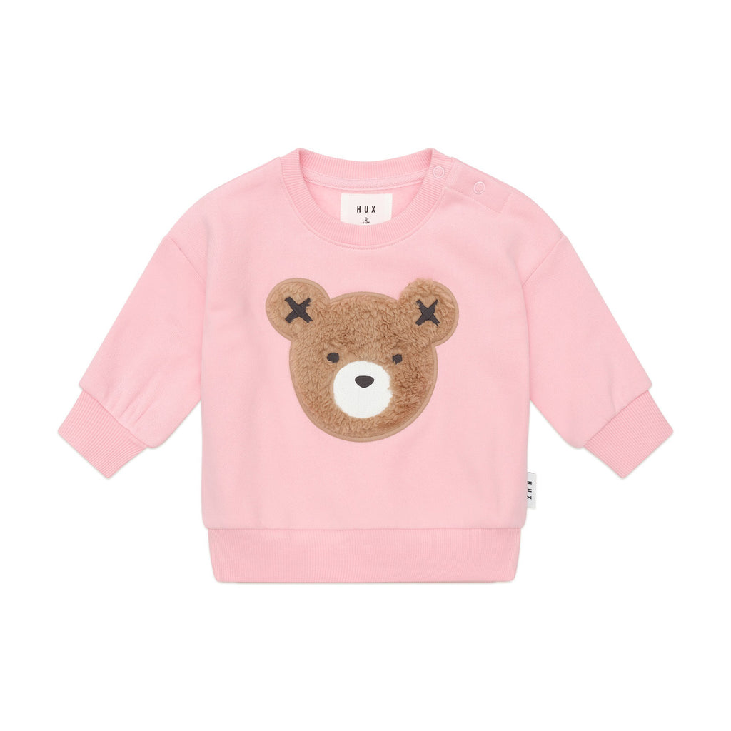 Huxbaby Blush Furry Huxbear Sweatshirt