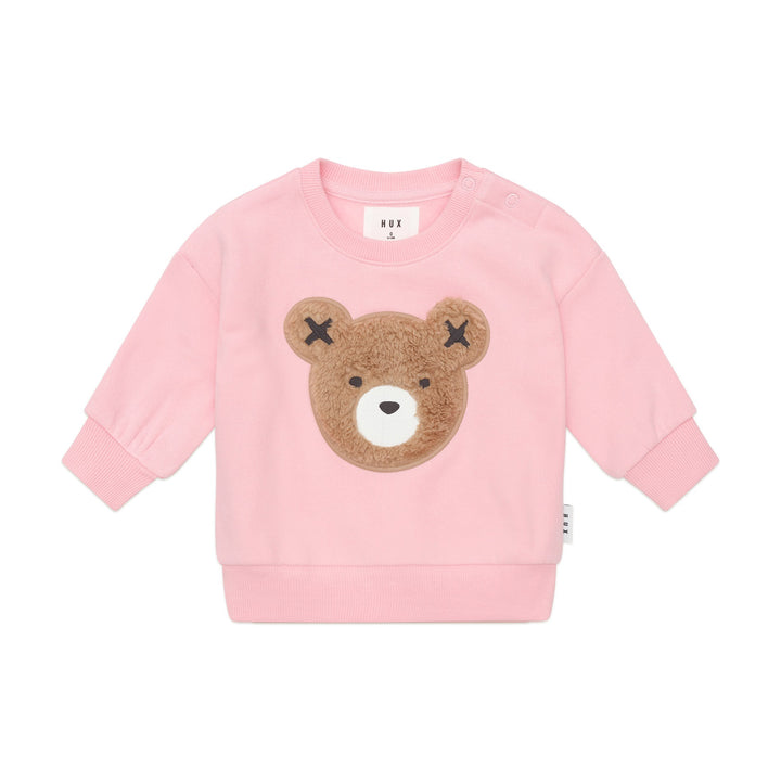 Huxbaby Blush Furry Huxbear Sweatshirt