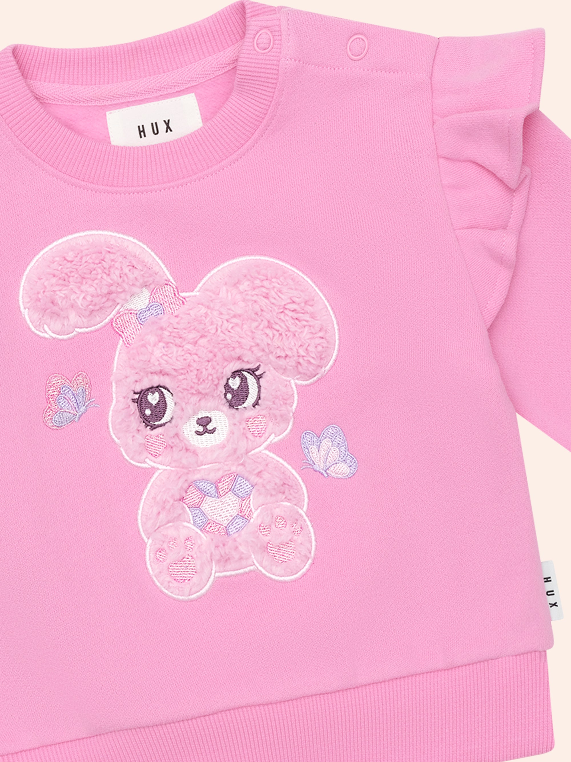 Huxbaby Bunny Gem Frill Sweatshirt