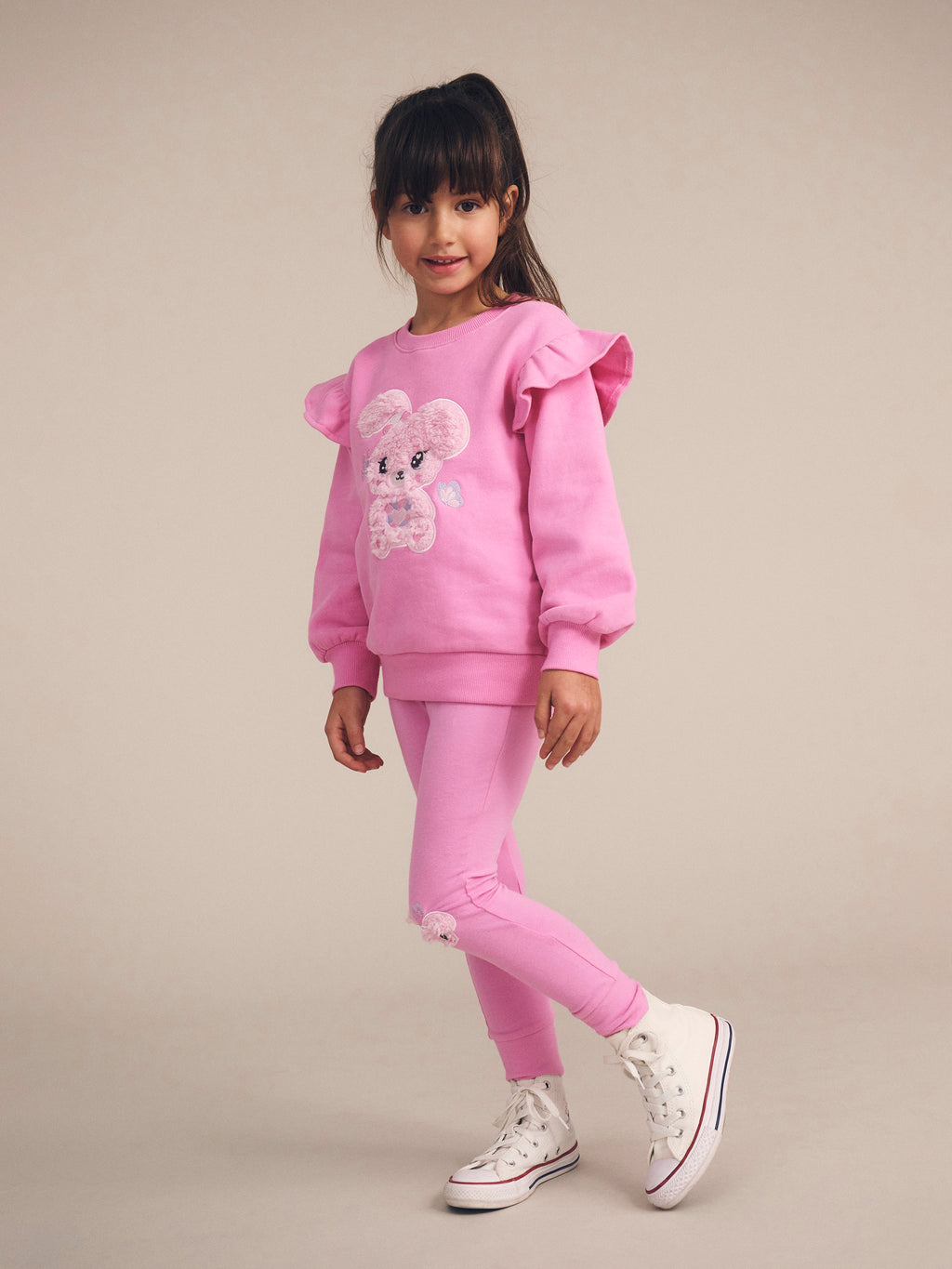 Huxbaby Bunny Gem Frill Sweatshirt