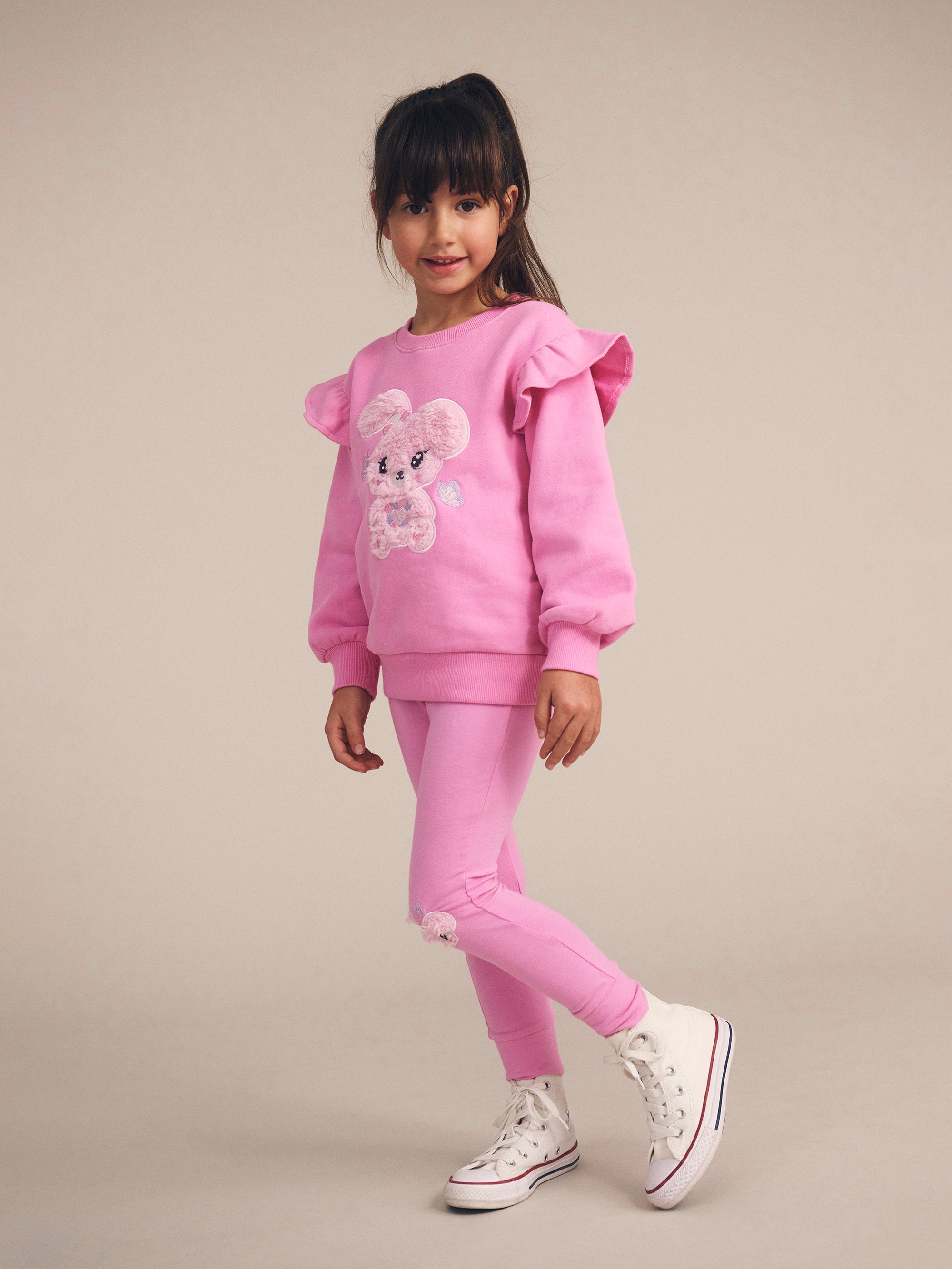 Huxbaby Bunny Gem Frill Sweatshirt