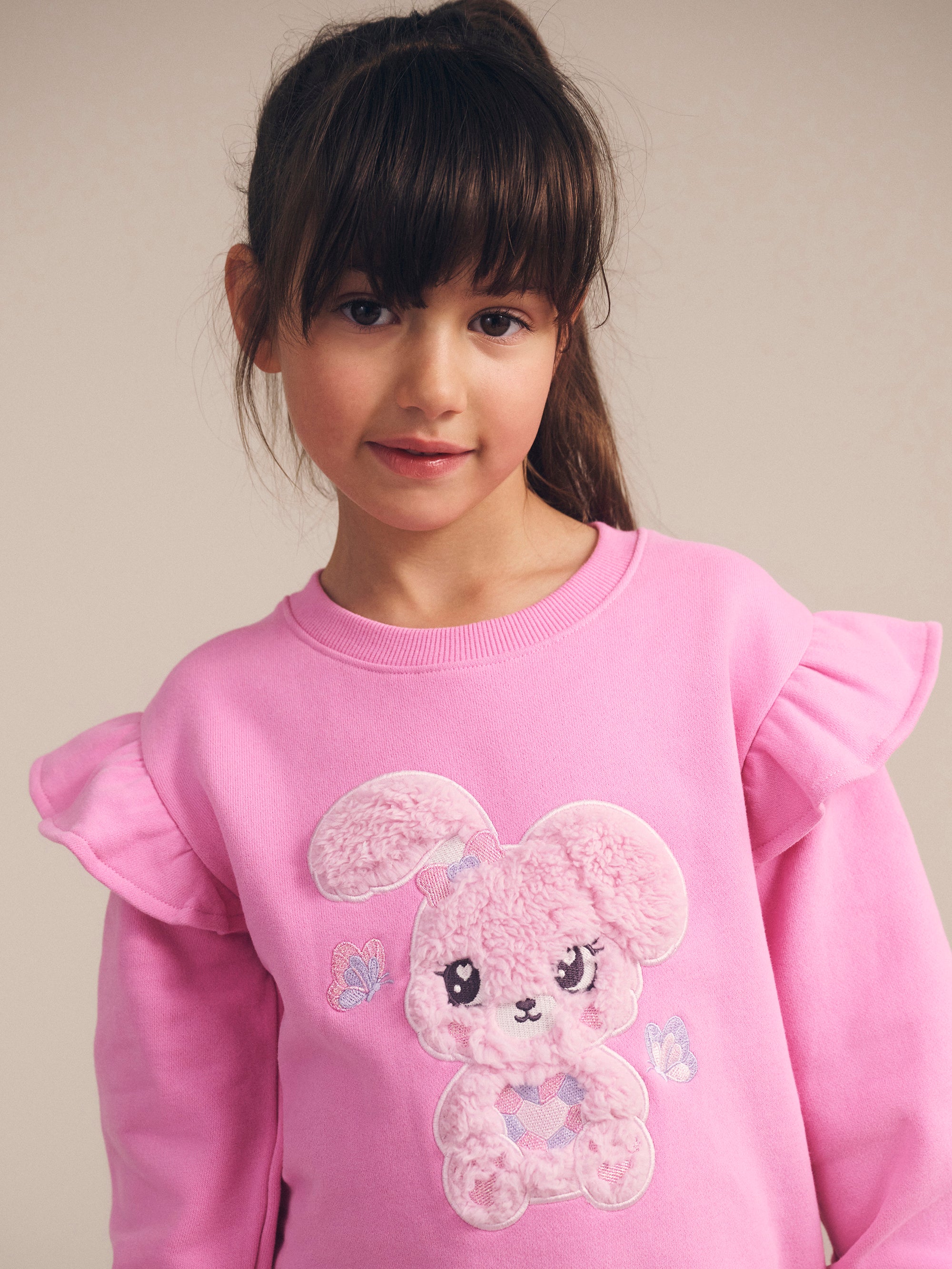 Huxbaby Bunny Gem Frill Sweatshirt