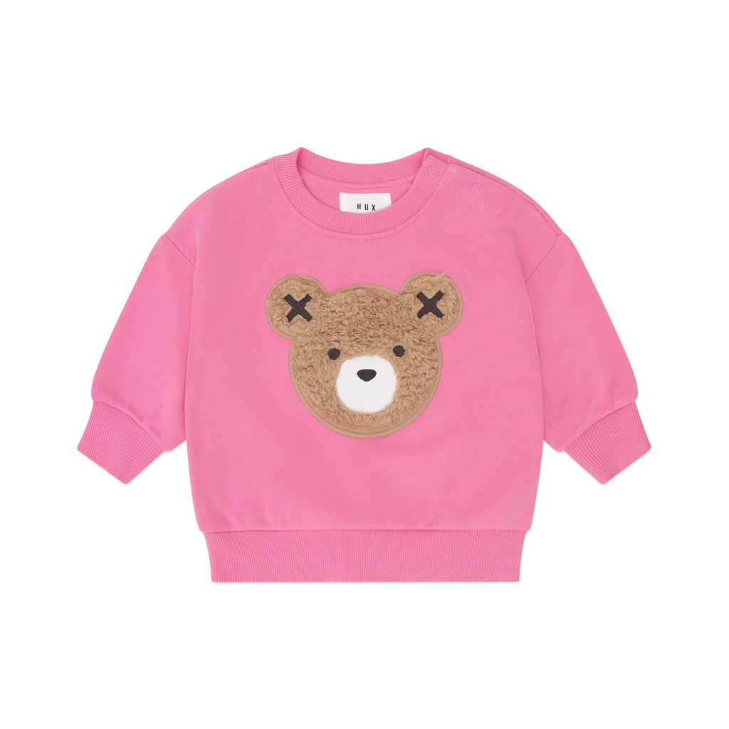 Furry Huxbear Sweatshirt - Strawberry