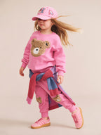 Furry Huxbear Sweatshirt - Strawberry