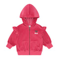 Very Cherry Velour Zip Up Hoodie