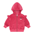 Very Cherry Velour Zip Up Hoodie