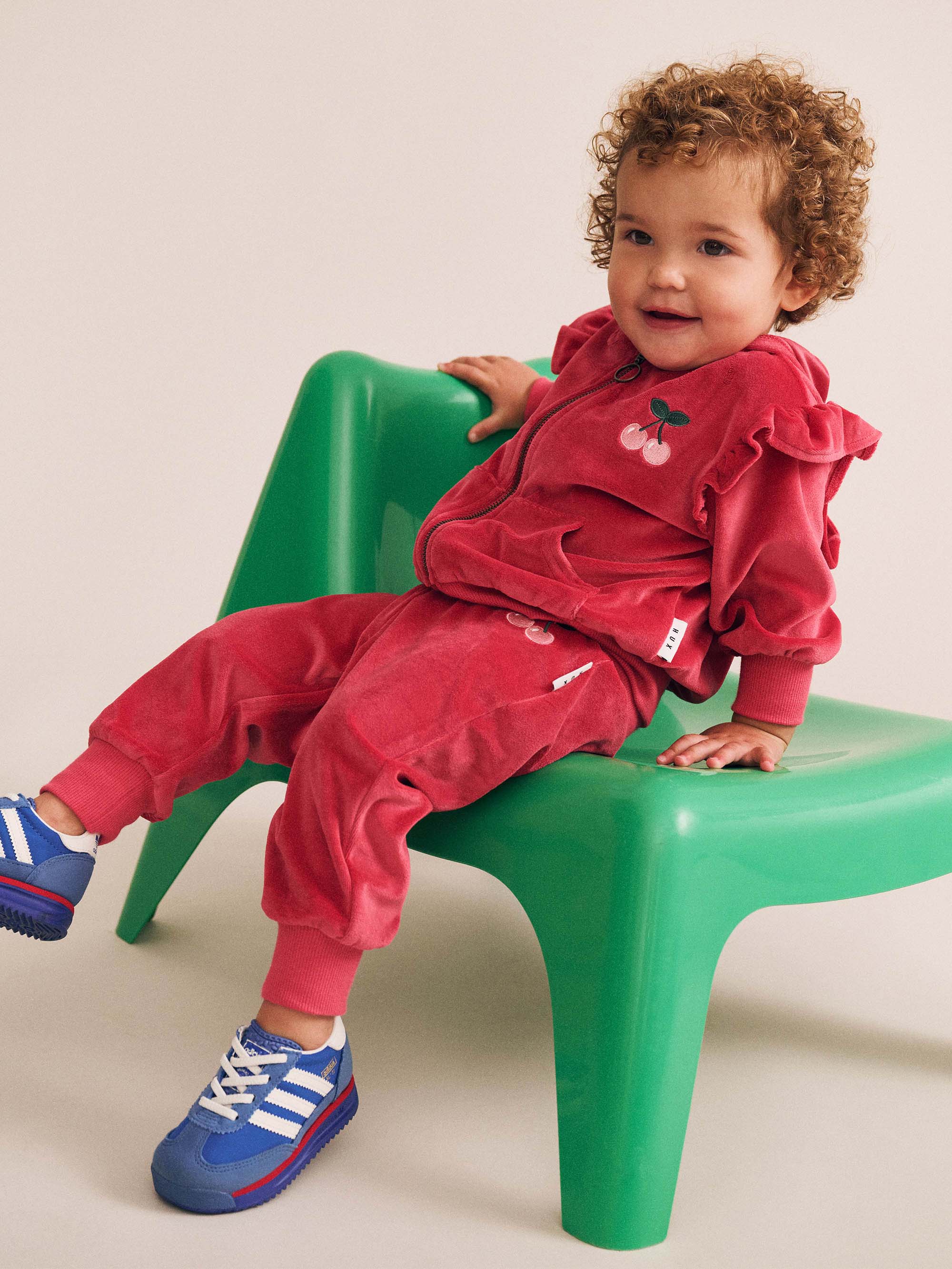 Very Cherry Velour Zip Up Hoodie