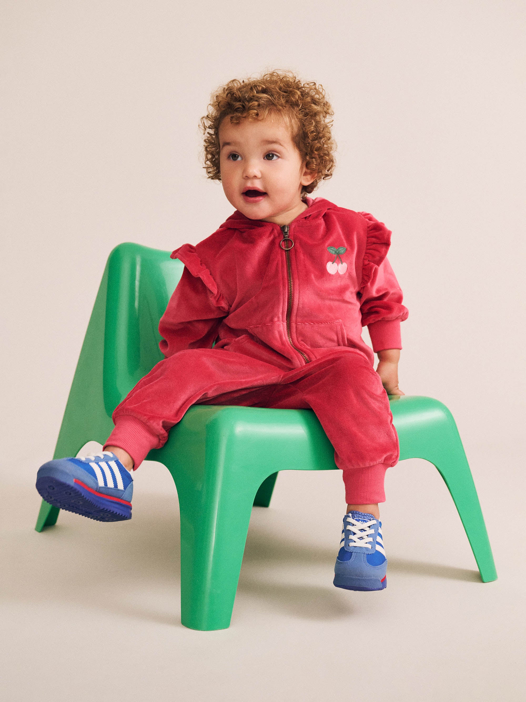 Very Cherry Velour Zip Up Hoodie