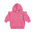 Zip Up Frill Hoodie Berry