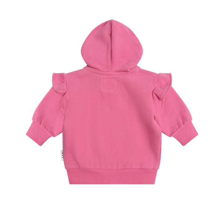Huxbaby Zip Up Frill Hoodie Berry