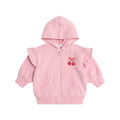 Zip Up Frill Hoodie Apricot