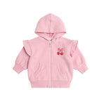 Huxbaby Zip Up Frill Hoodie Apricot