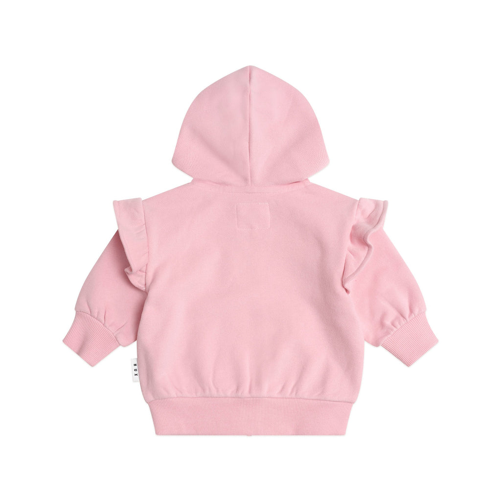 Huxbaby Zip Up Frill Hoodie Apricot