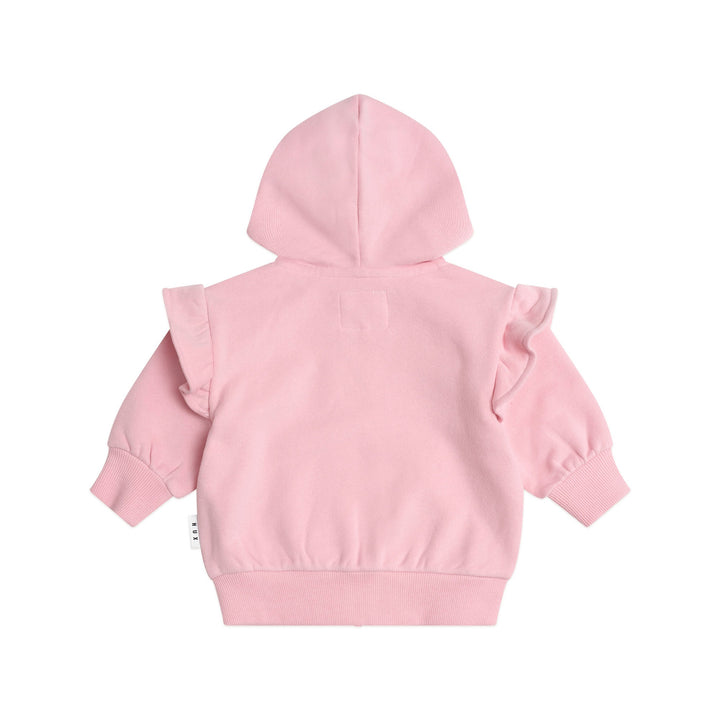 Huxbaby Zip Up Frill Hoodie Apricot
