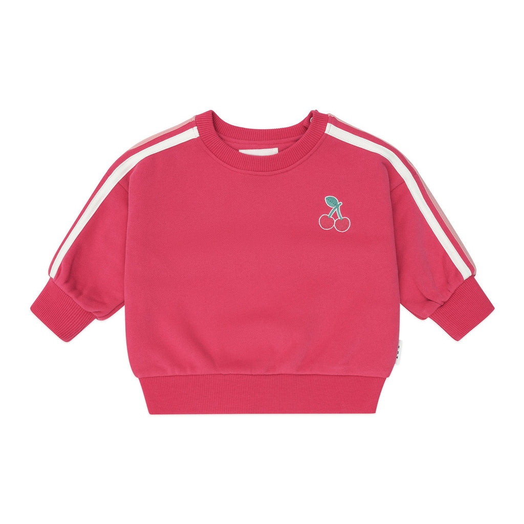 Cherry Racer Stripe Sweatshirt