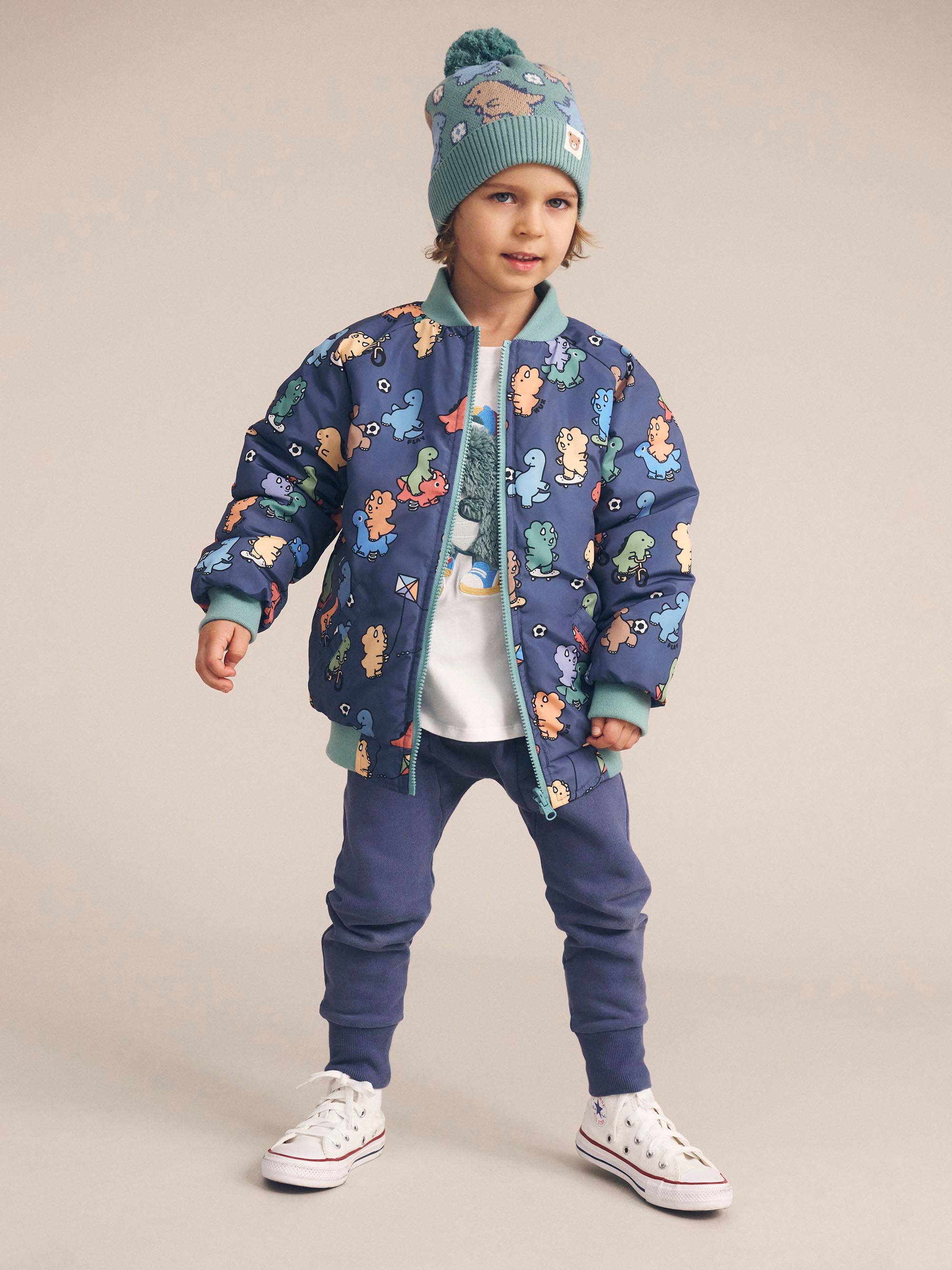 Huxbaby Dino Play Reversible Bomber