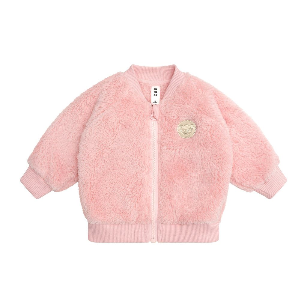 Unicorn Heart Faux Fur Jacket - Candy