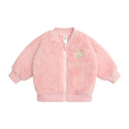 Unicorn Heart Faux Fur Jacket - Candy