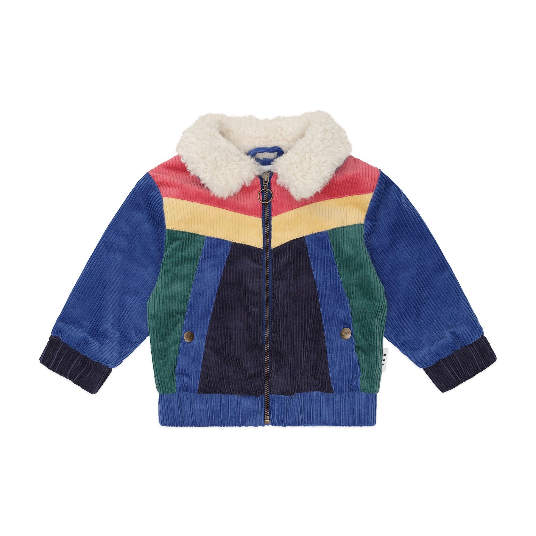 Colour Block Cord Jacket