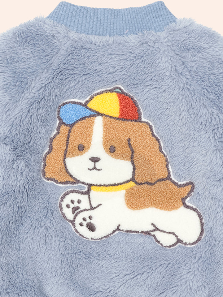 Huxbaby Happy Pup Furry Jacket