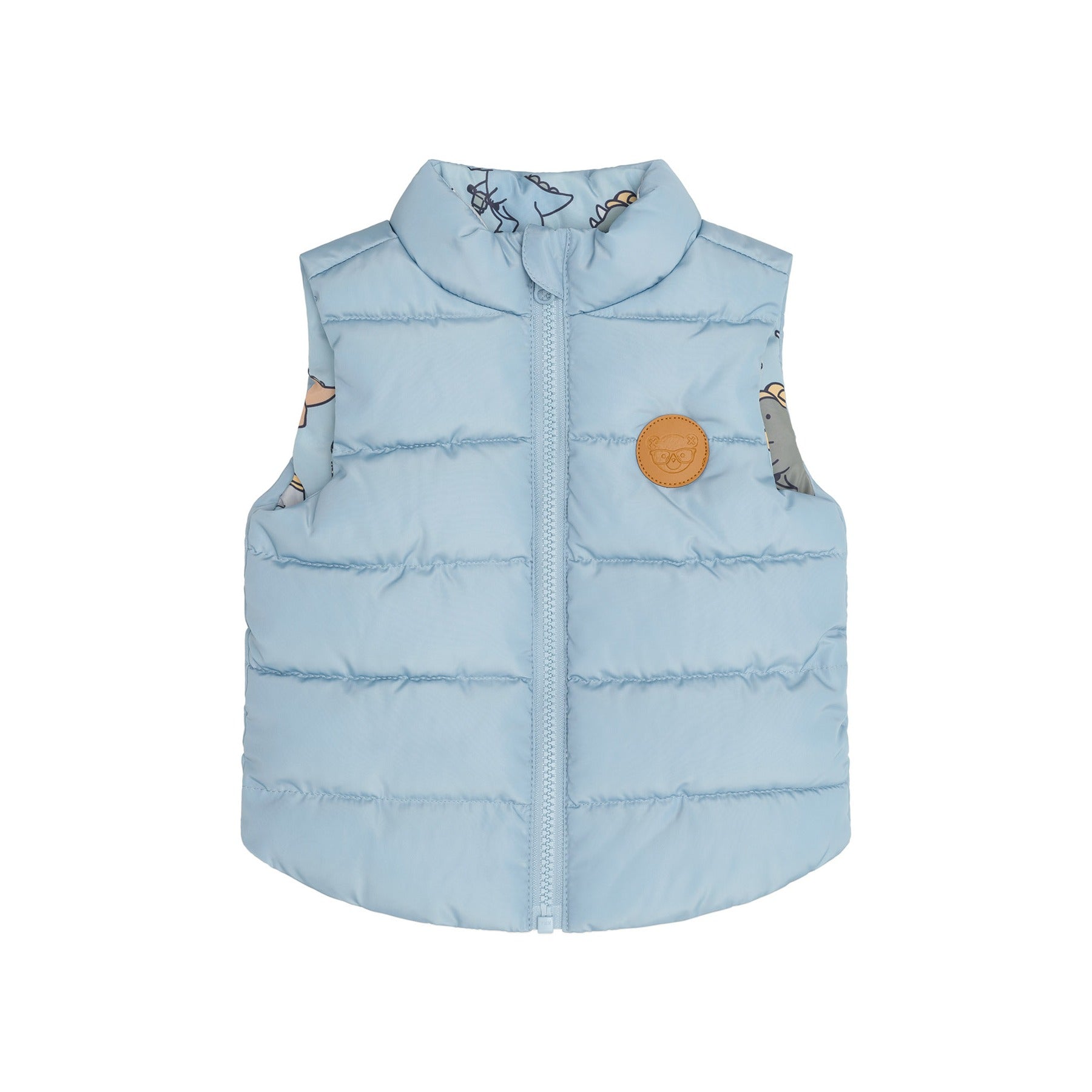 Construction Dinos Reversible Vest - Marine Blue