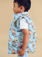 Construction Dinos Reversible Vest - Marine Blue