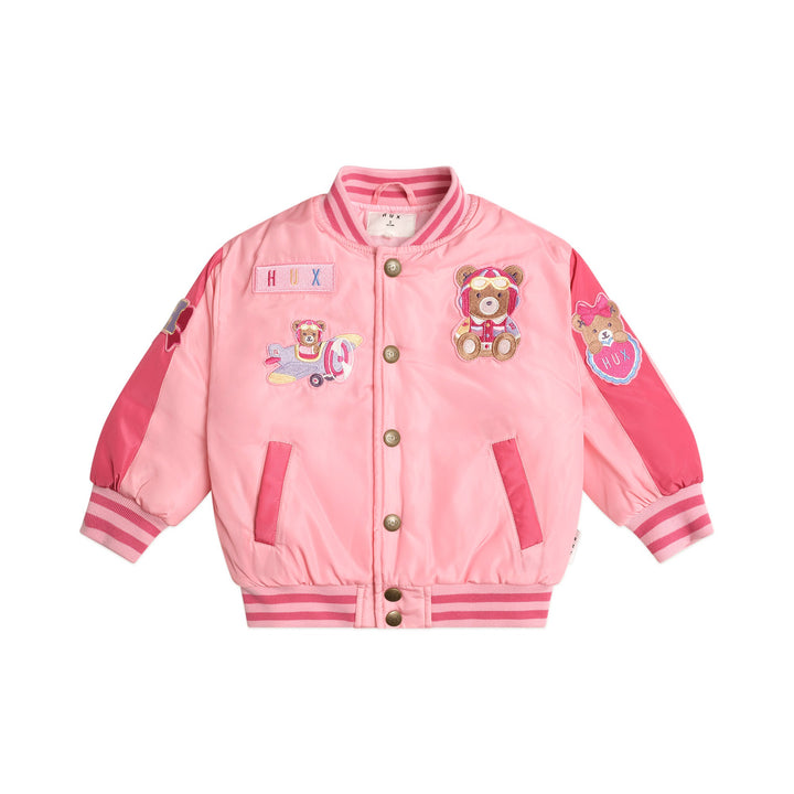 Huxbaby Cherry Varsity Bomber Jacket