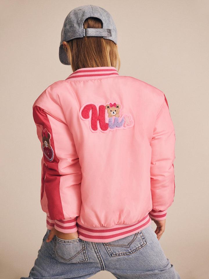 Huxbaby Cherry Varsity Bomber Jacket