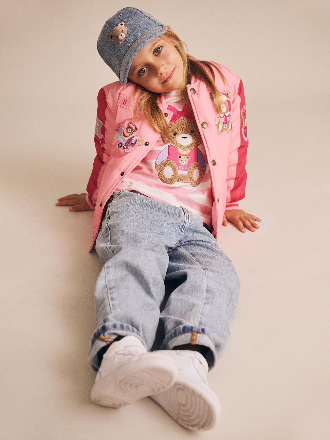Huxbaby Cherry Varsity Bomber Jacket
