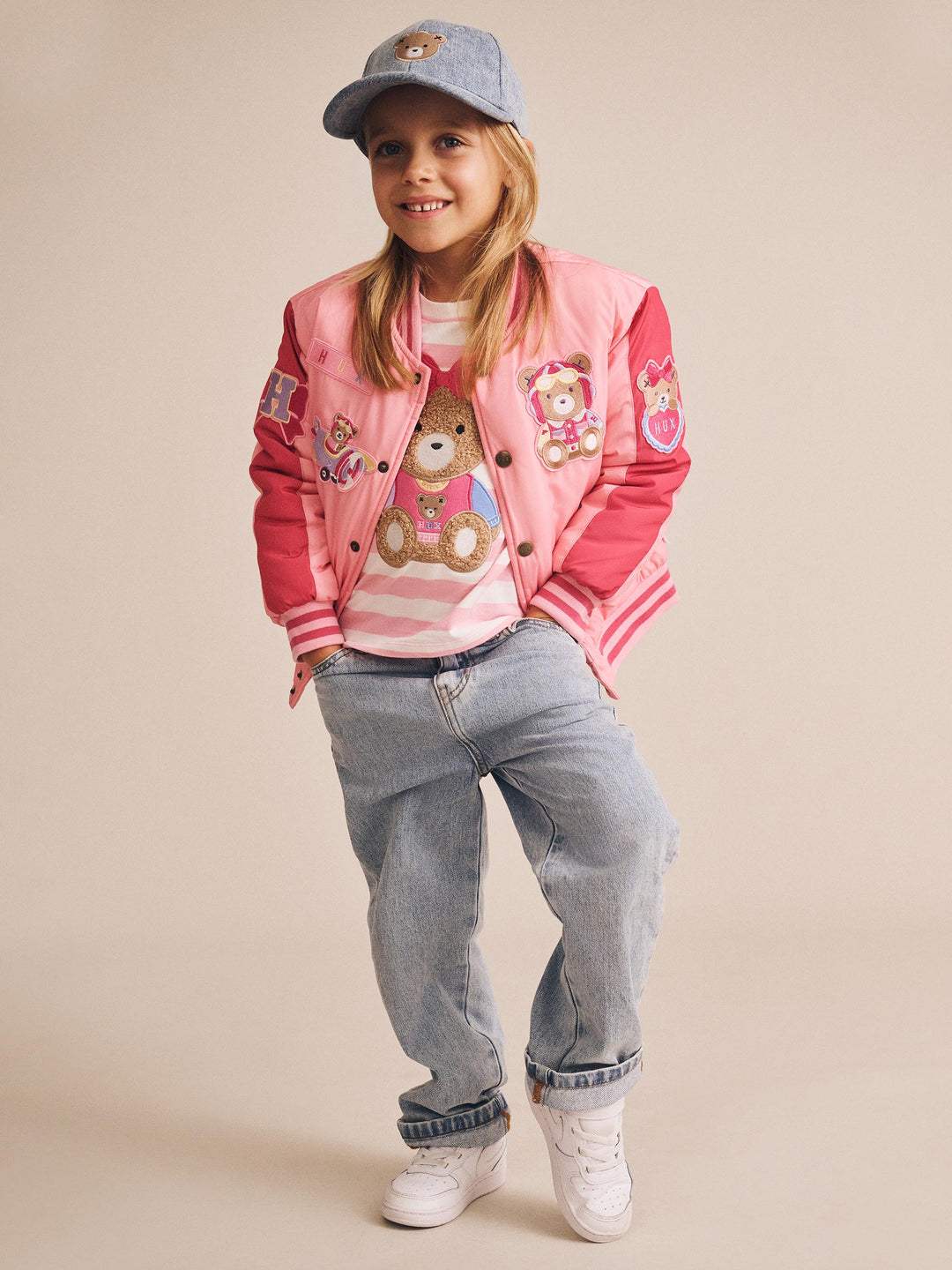 Huxbaby Cherry Varsity Bomber Jacket