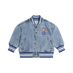 Dreamy Denim Varsity Bomber