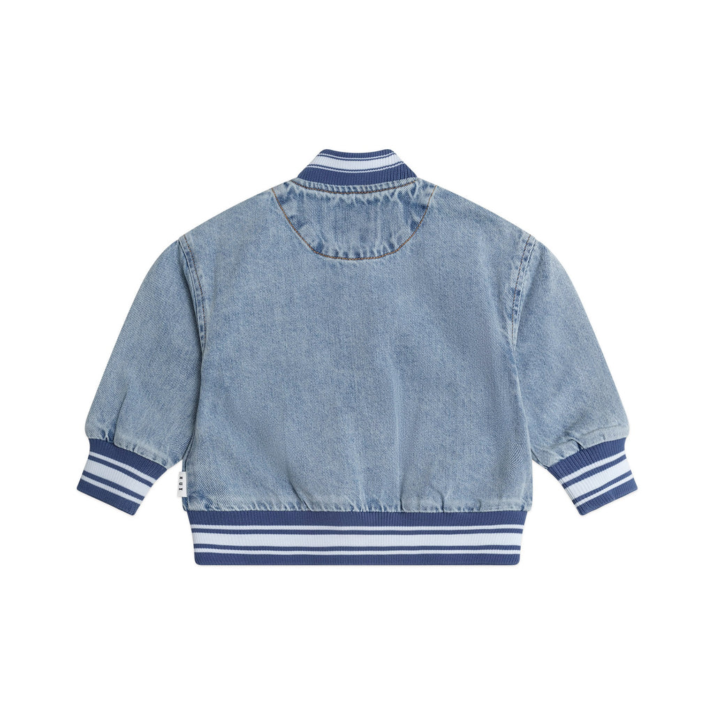 Huxbaby Dreamy Denim Varsity Bomber