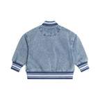 Dreamy Denim Varsity Bomber