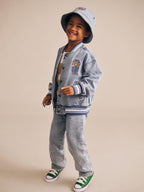 Dreamy Denim Varsity Bomber