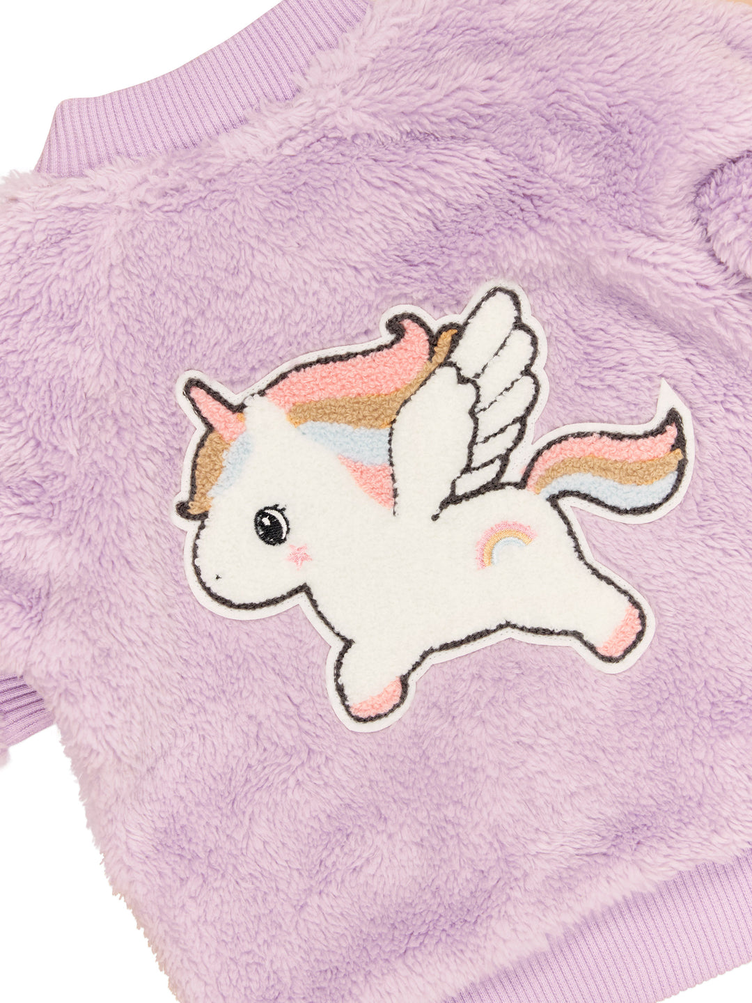 Huxbaby Magical Unicorn Fur Jacket - Orchid